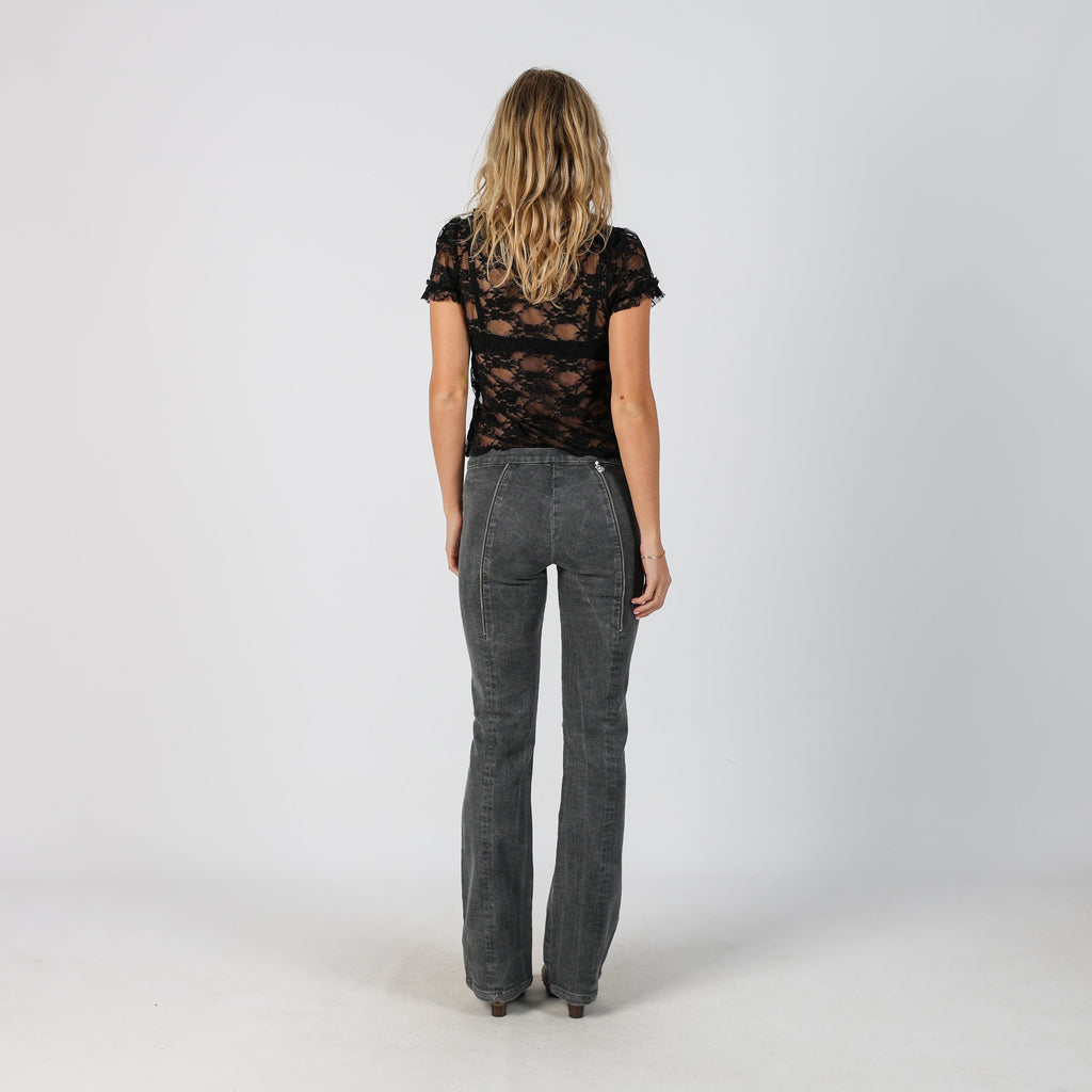 Black Y2K Made in Italy Bootcut Jeans (M)
