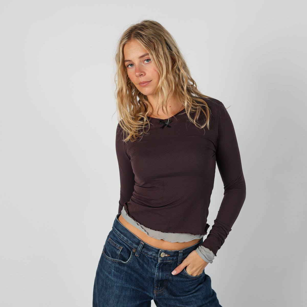 Purple Y2K Onyx Long Sleeve Top (S)