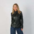 Black Y2K Made in Italy Leather Jacket (M)