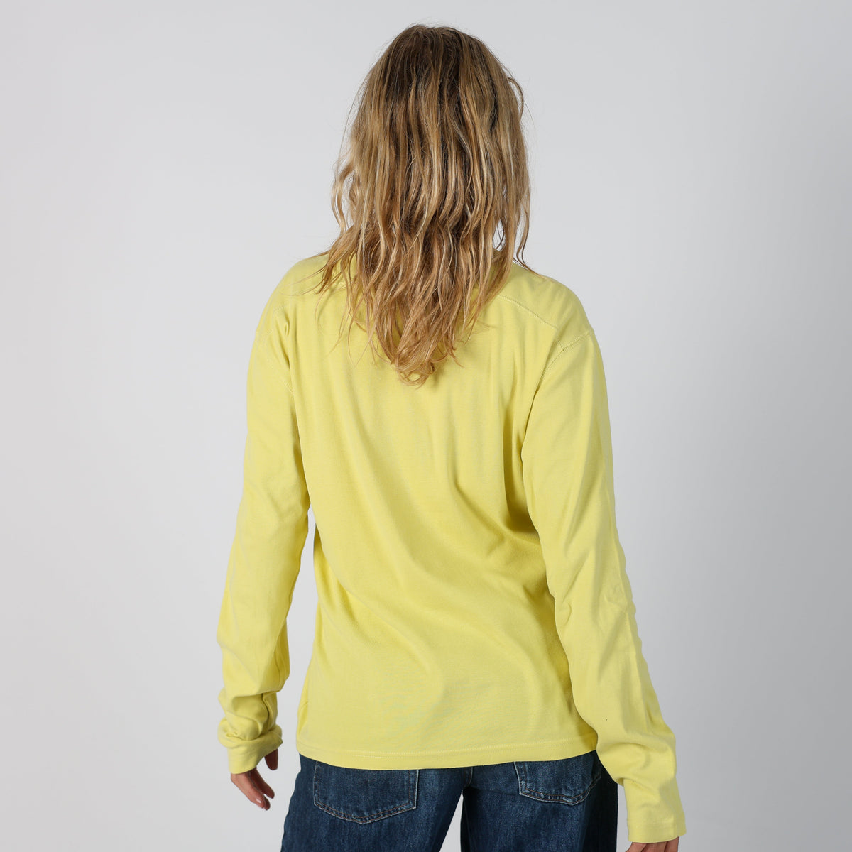 Yellow Y2K GAS Long Sleeve Top (L)