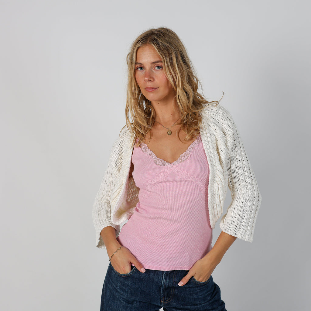 Ivory Y2K Made in Italy Cardigan (S)