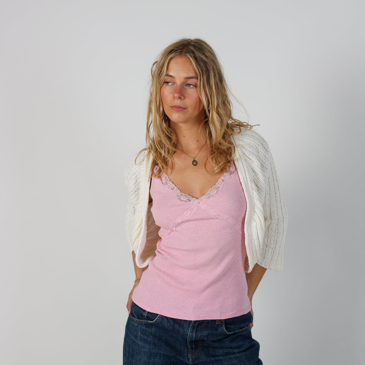 Ivory Y2K Made in Italy Cardigan (S)