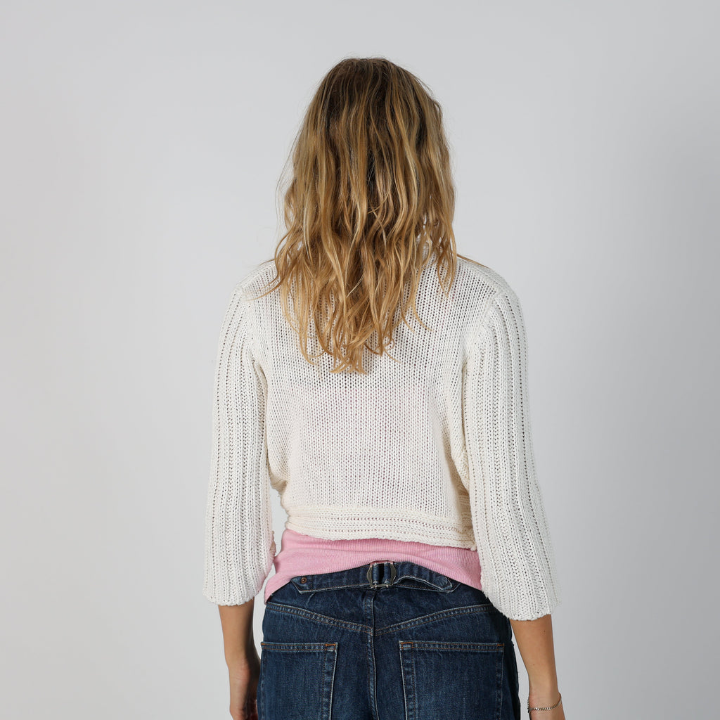 Ivory Y2K Made in Italy Cardigan (S)