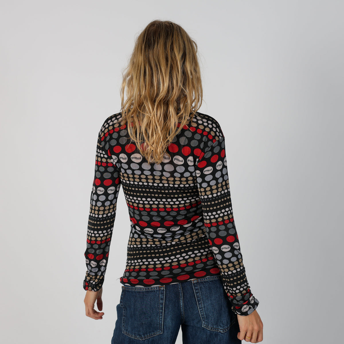 Black Y2K Artigli Long Sleeve Top (M)
