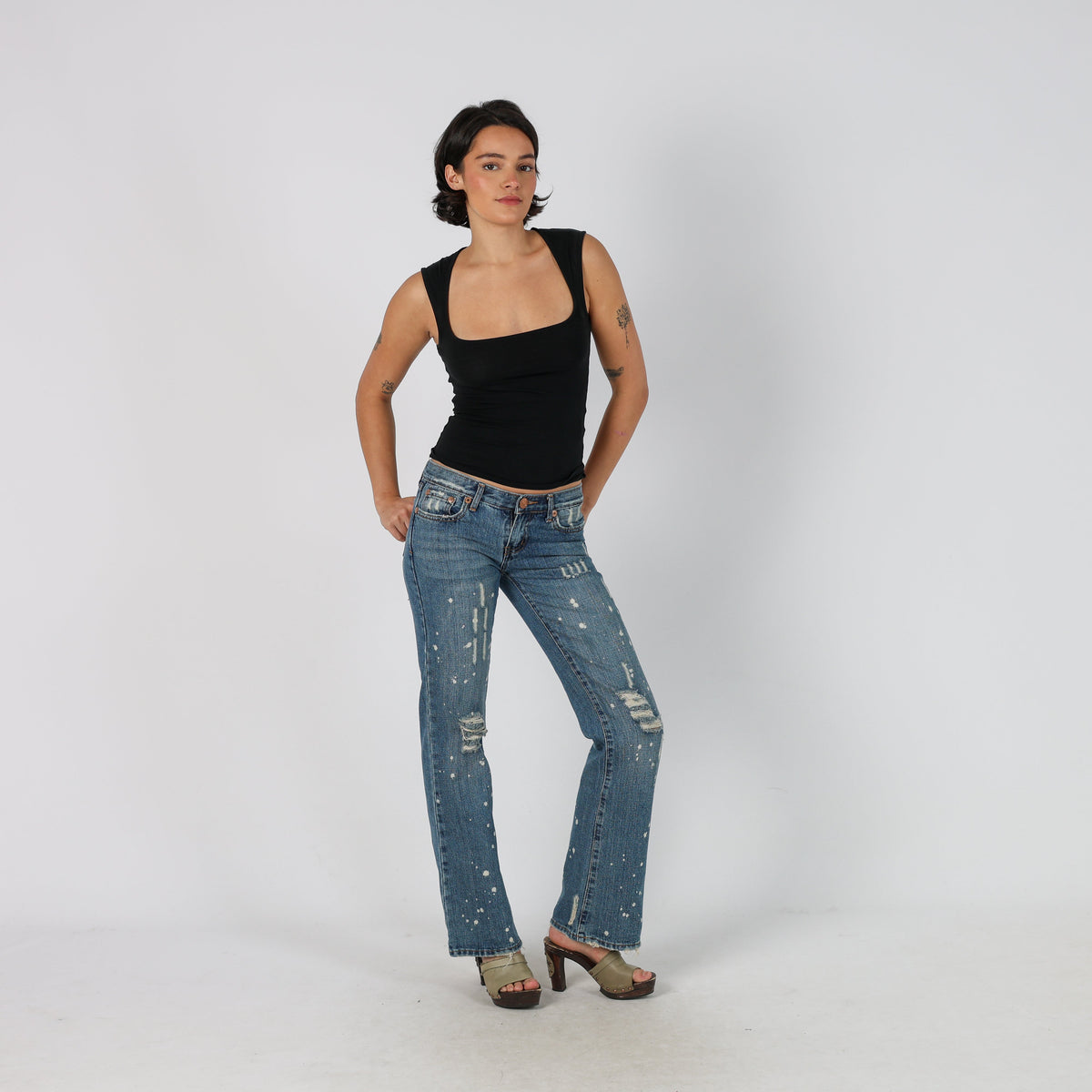 Blue Y2K Wet Seal Bootcut Jeans (M)