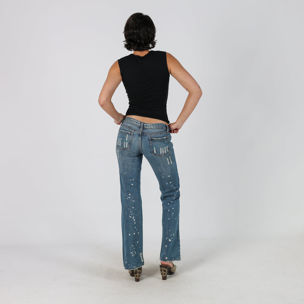 Blue Y2K Wet Seal Bootcut Jeans (M)