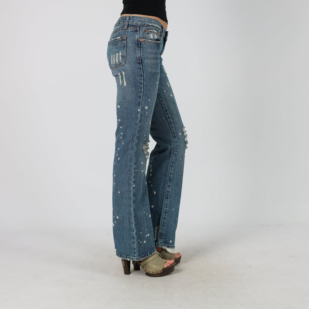Blue Y2K Wet Seal Bootcut Jeans (M)