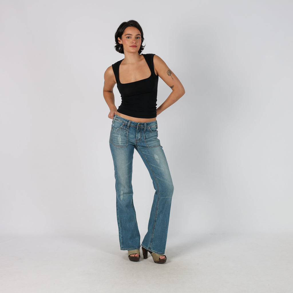 Blue Y2K Vigoss Bootcut Jeans (M)