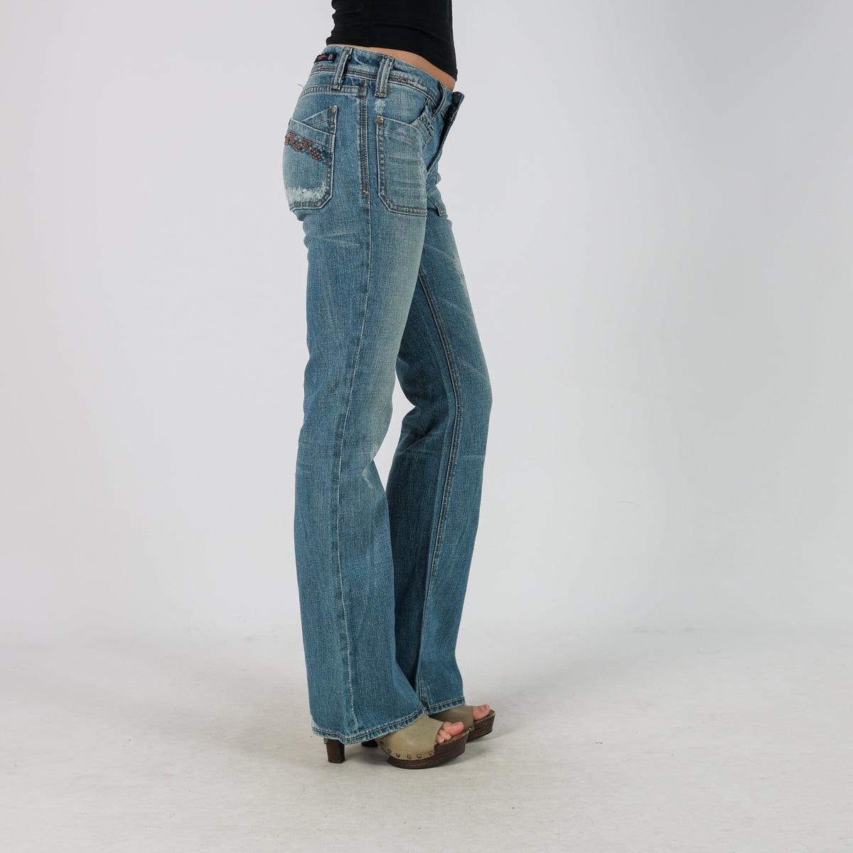 Blue Y2K Vigoss Bootcut Jeans (M)