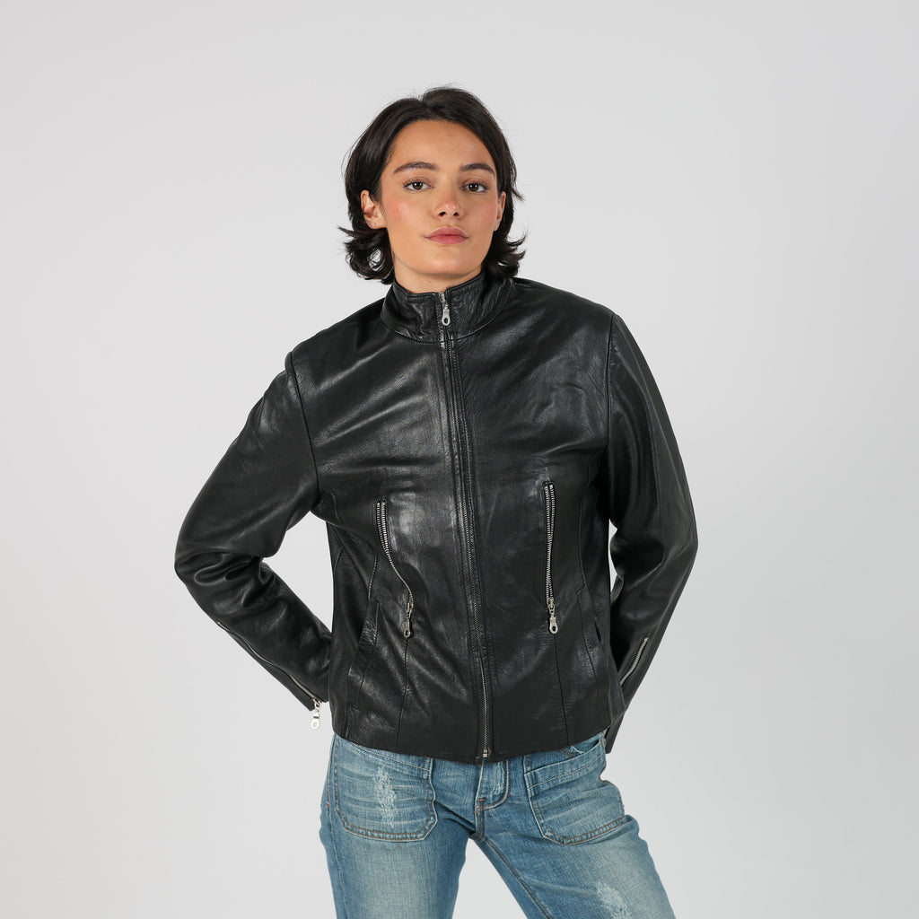 Black Y2K Vera Pelle Leather Jacket Faux leather (M)
