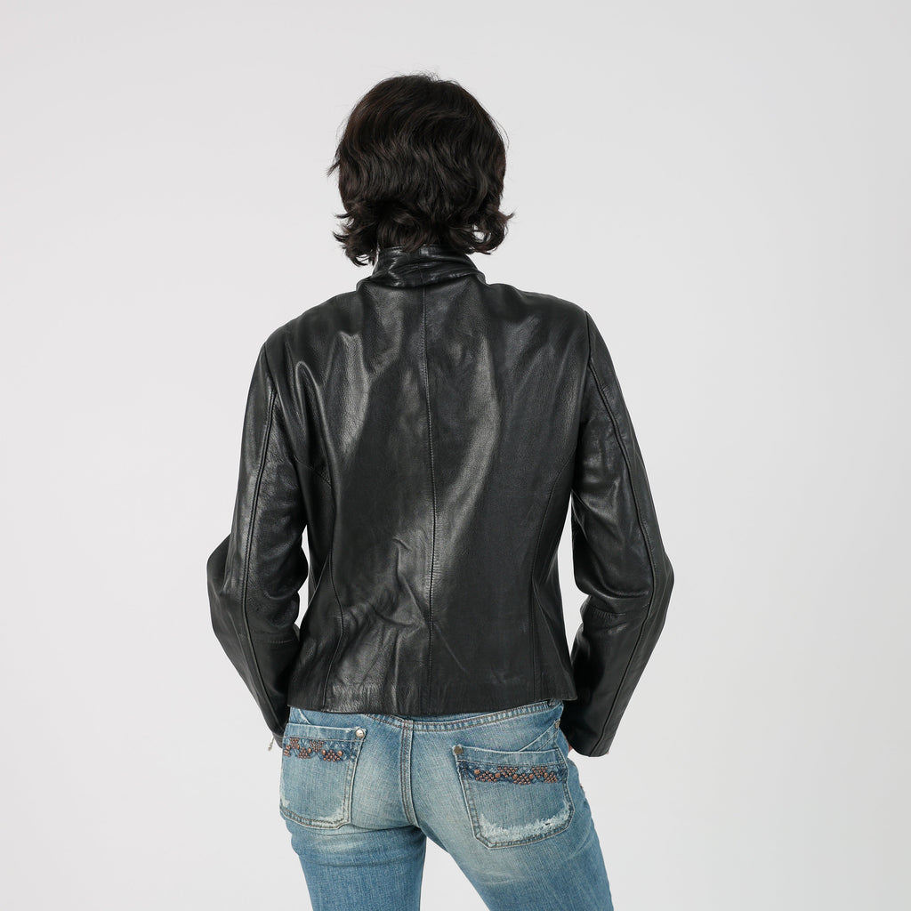 Black Y2K Vera Pelle Leather Jacket Faux leather (M)
