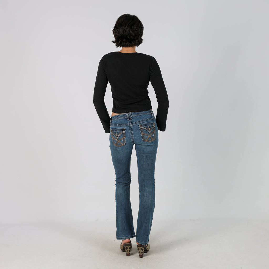 Blue Y2K APT. 9 Bootcut Jeans (S)