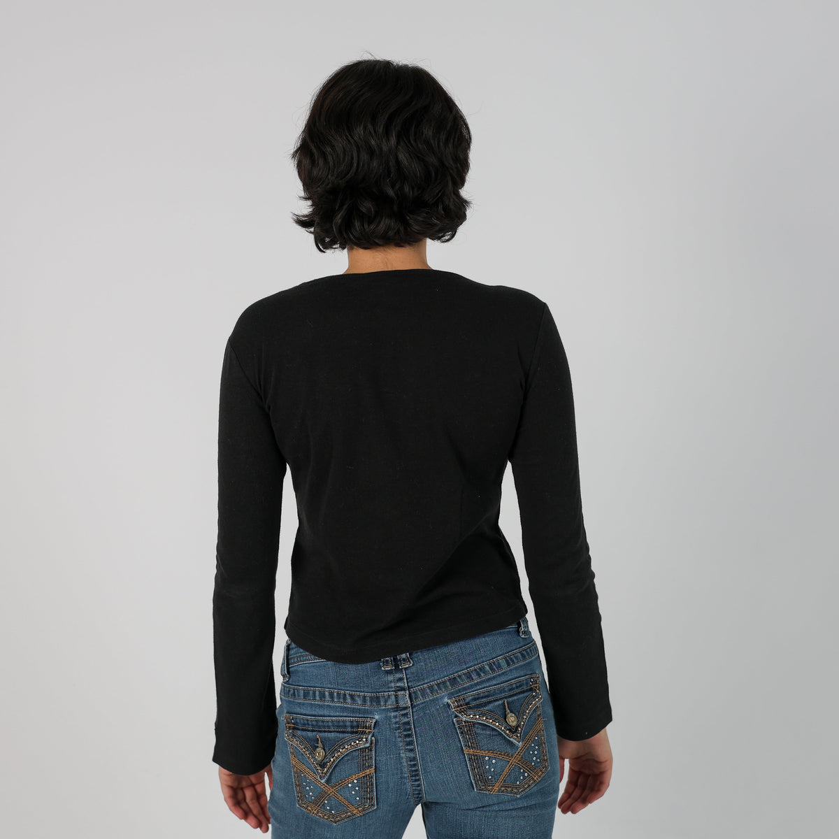 Black Y2K Diesel Long Sleeve Top (S)