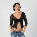Black Y2K Terranova Cardigan Semi-sheer (XS)