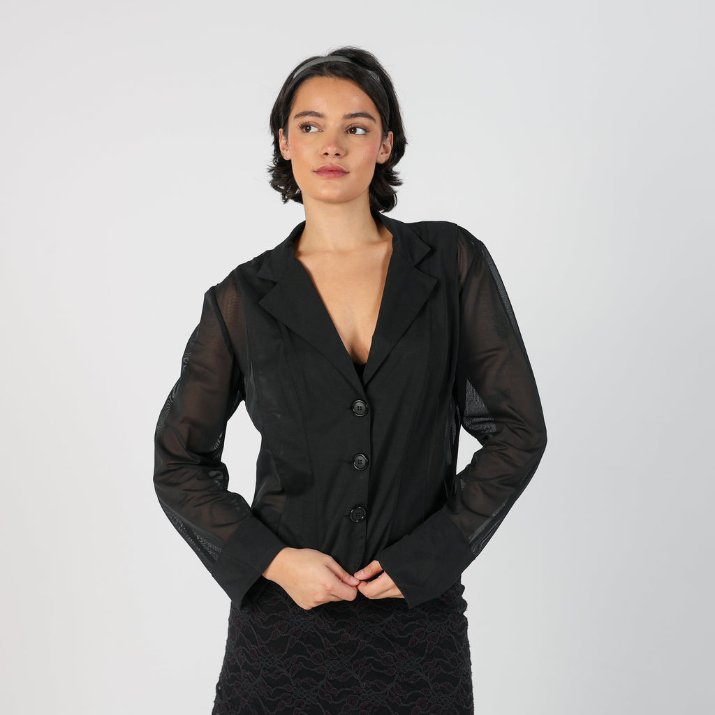 Black Y2K Studio Iko Blouse (L)