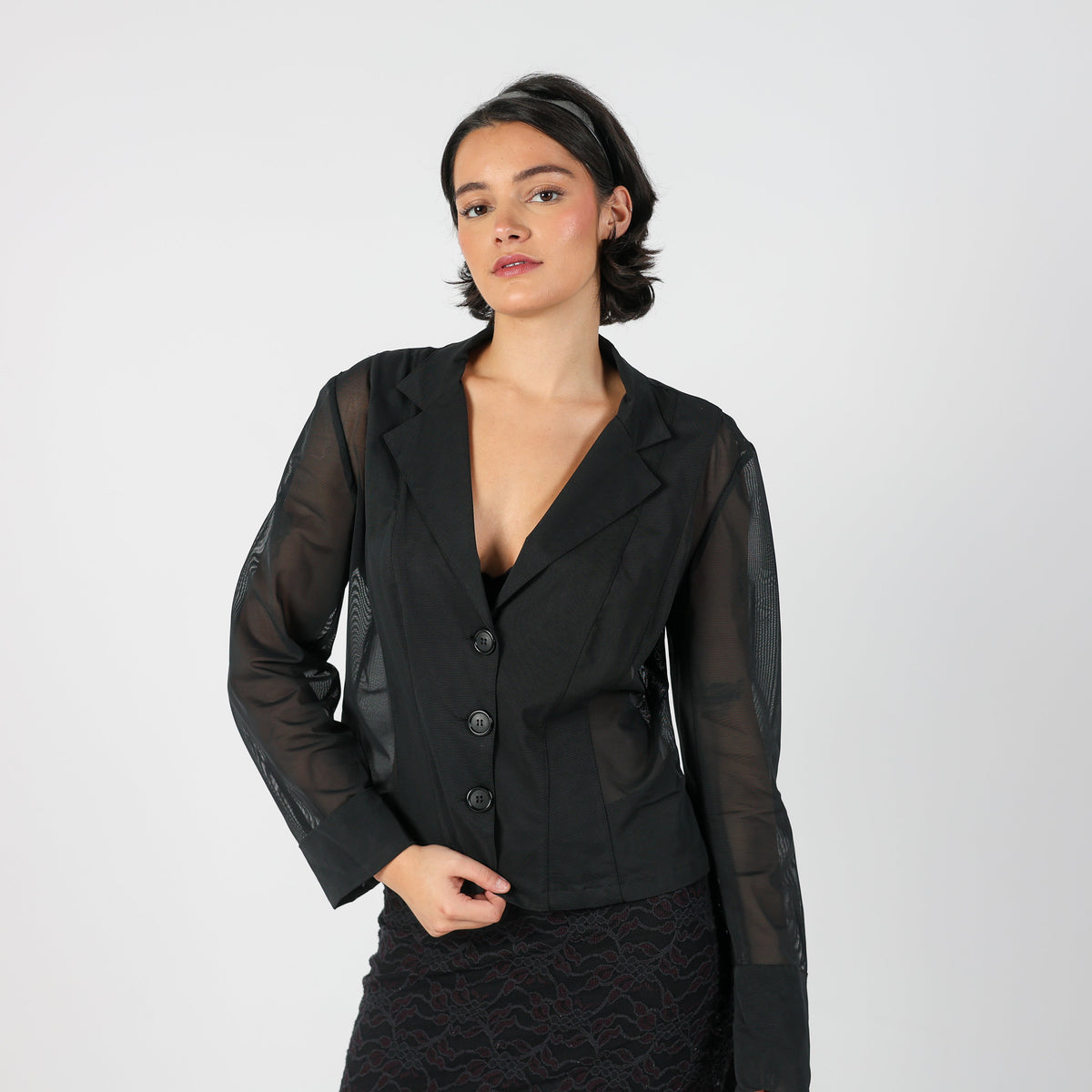 Black Y2K Studio Iko Blouse (L)