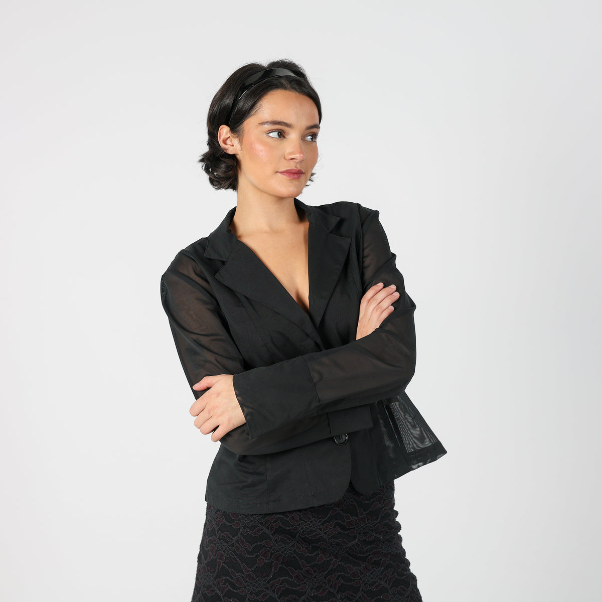 Black Y2K Studio Iko Blouse (L)