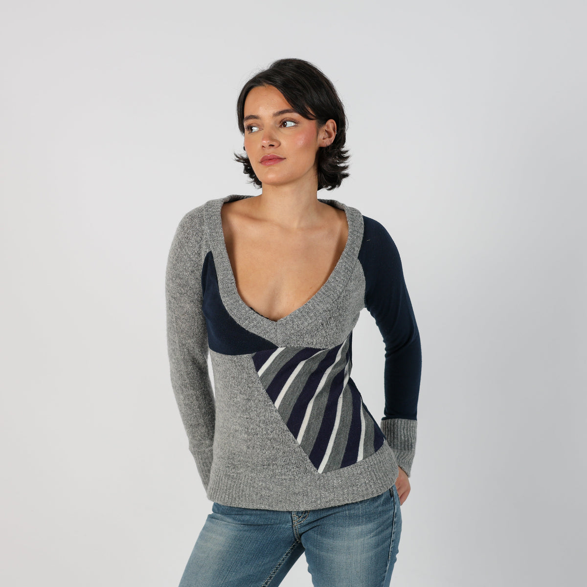 Grey Y2K Coconuda Long Sleeve Top (M)