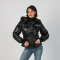 Black Y2K PHARD Puffer Jacket (M)
