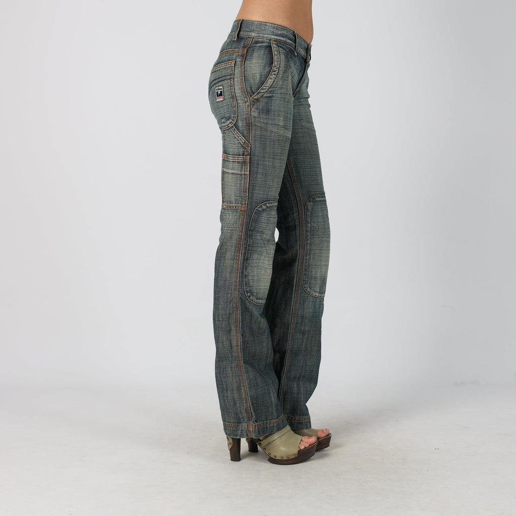 Blue Y2K Killah Bootcut Jeans (S)