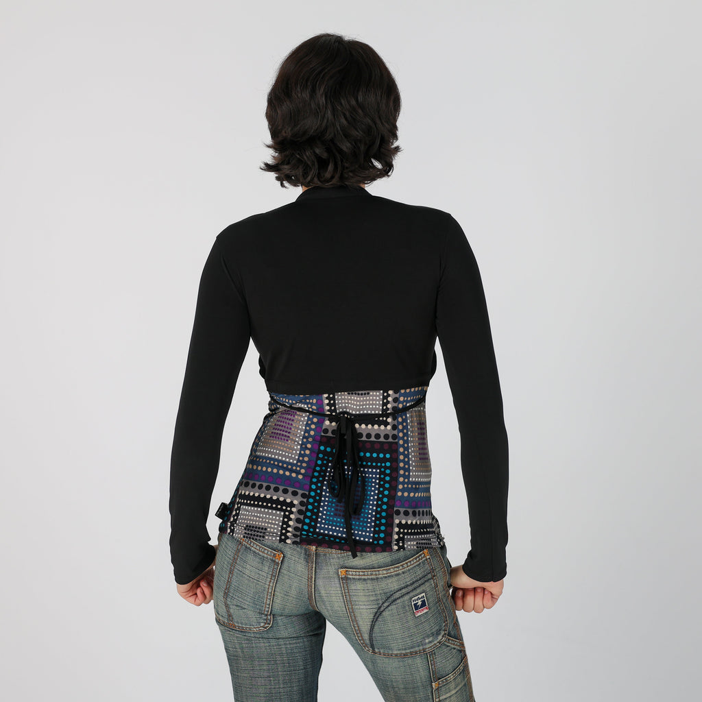 Black Y2K Artigli Long Sleeve Top (S)