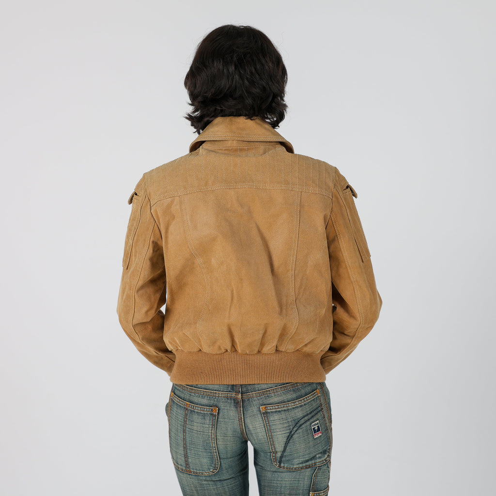 Tan Y2K Oviesse Suede Jacket (M)