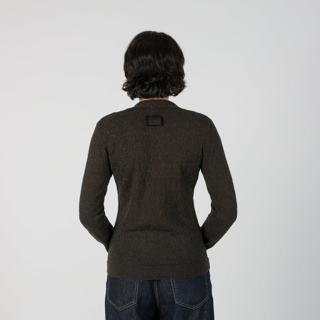 Brown Y2K Dolce & Gabbana Knitted Top (M)