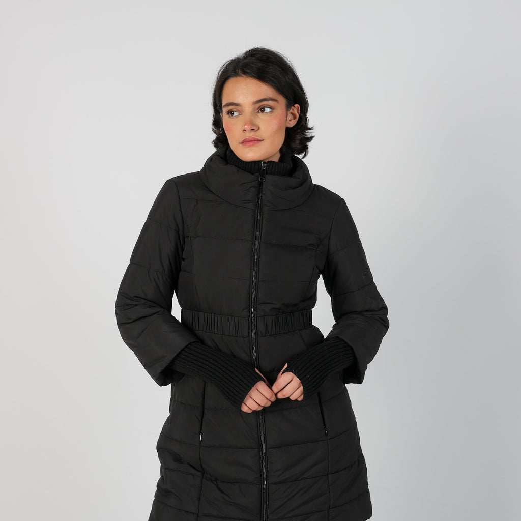 Black Y2K Puffer Jacket (M)