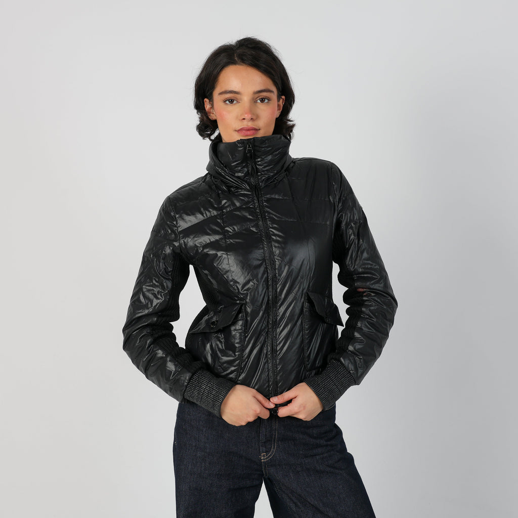 Black Y2K Pinko Puffer Jacket (M)