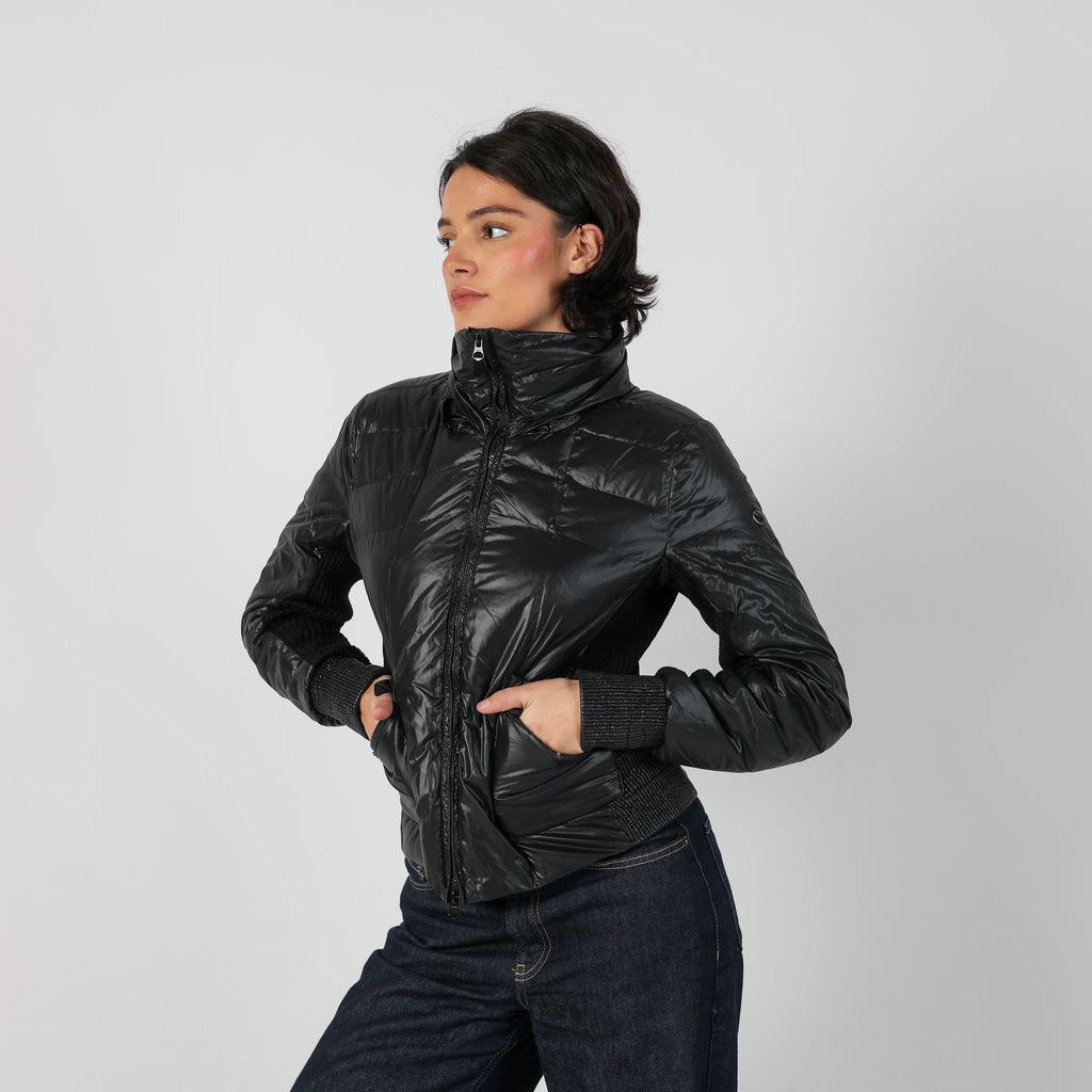 Black Y2K Pinko Puffer Jacket (M)