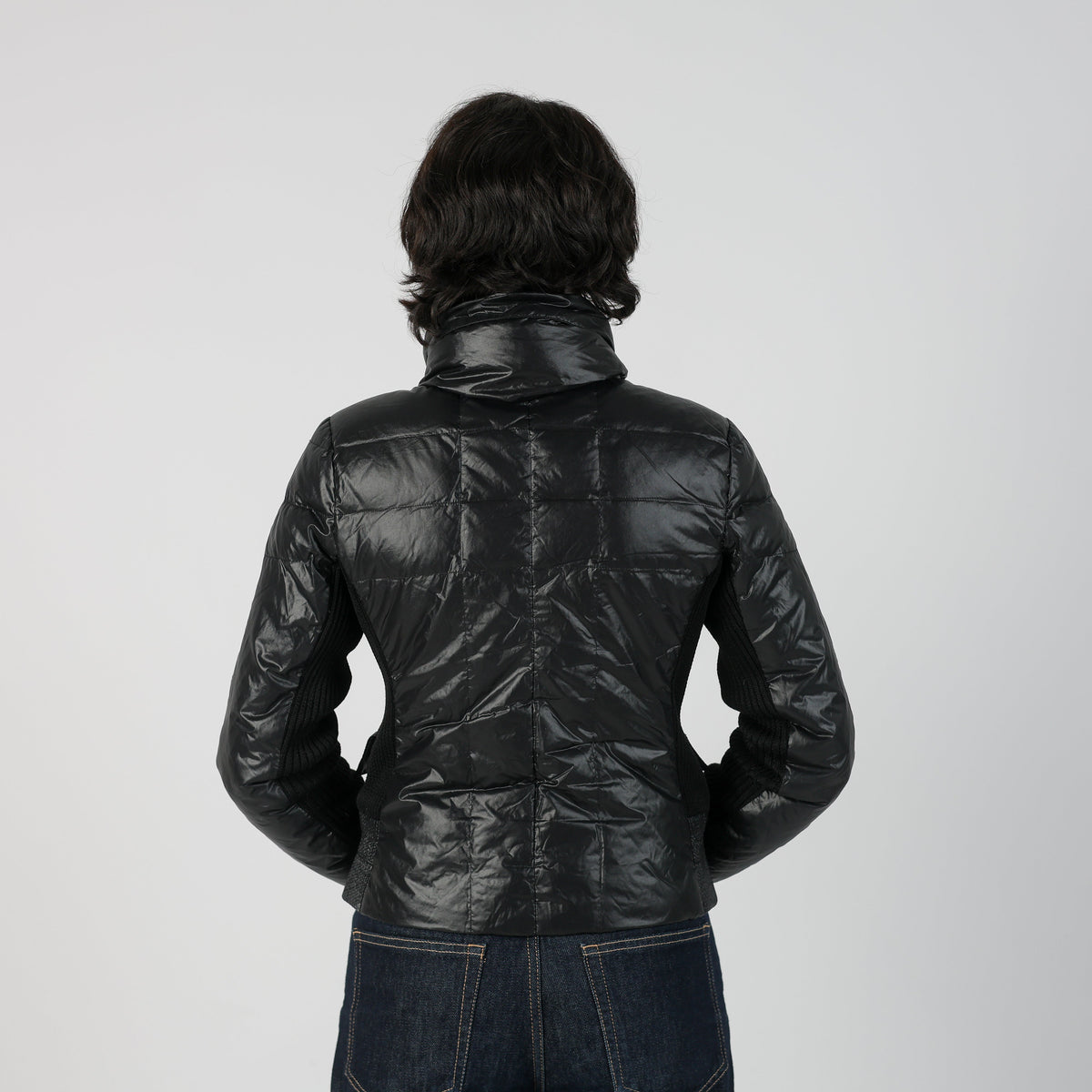 Black Y2K Pinko Puffer Jacket (M)