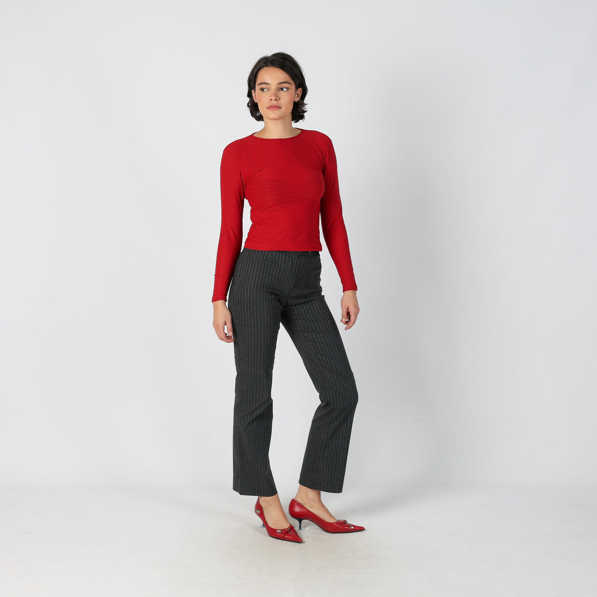 Black Y2K Richmond Woven Trousers (XS)