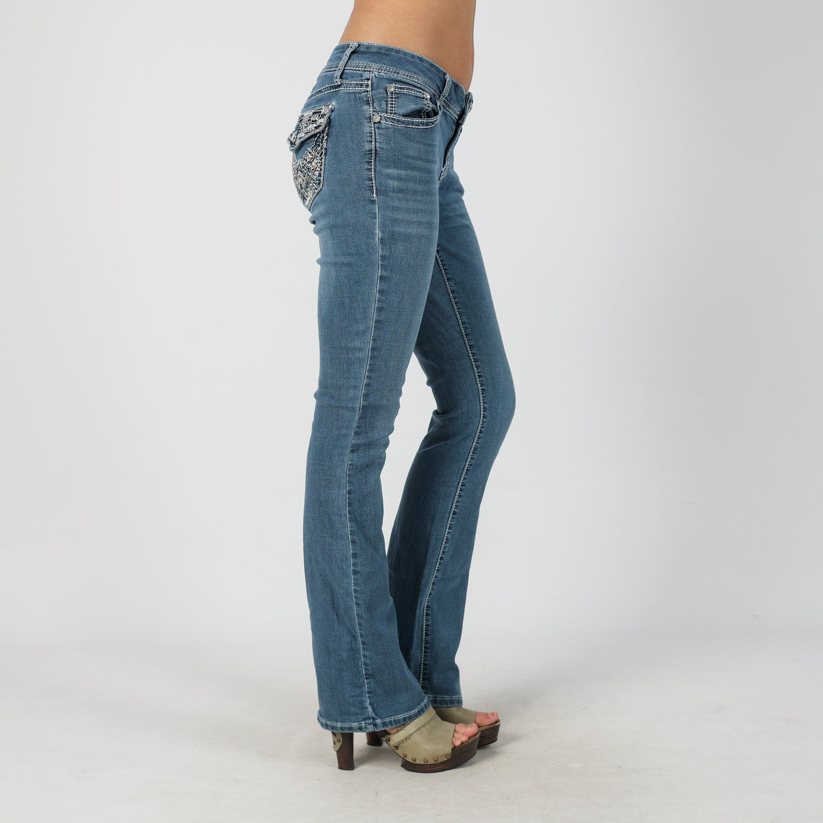 Blue Y2K Bootcut Jeans (S)