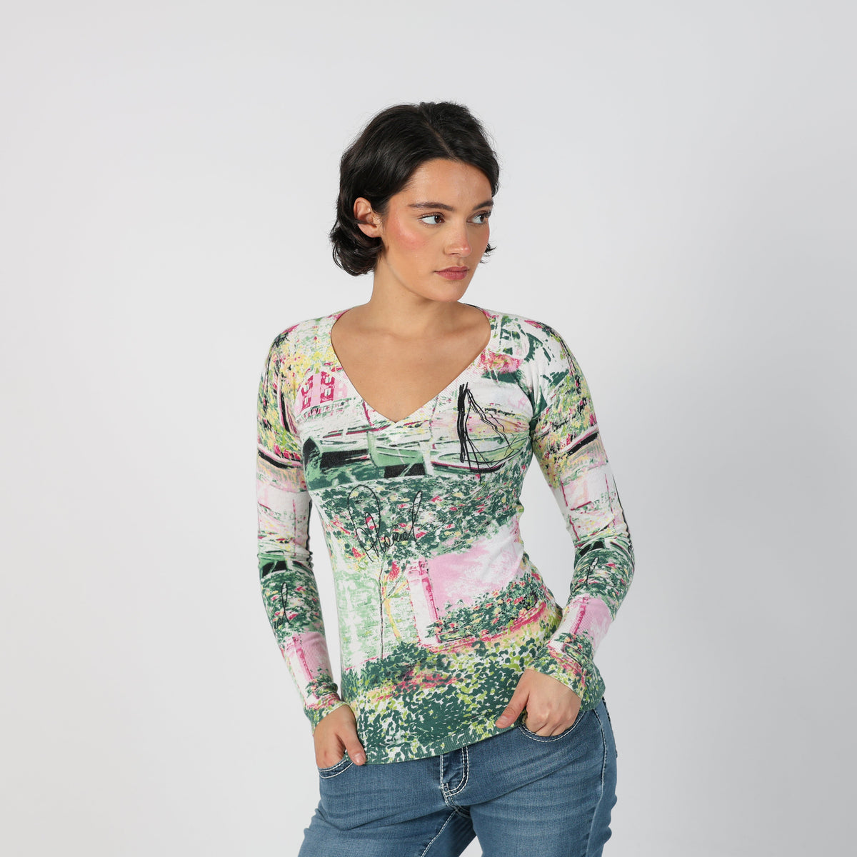 White Y2K PHARD Long Sleeve Top (S)