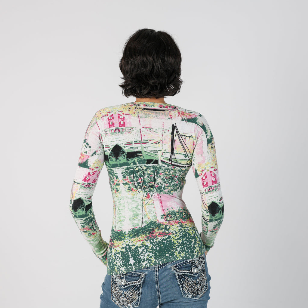 White Y2K PHARD Long Sleeve Top (S)