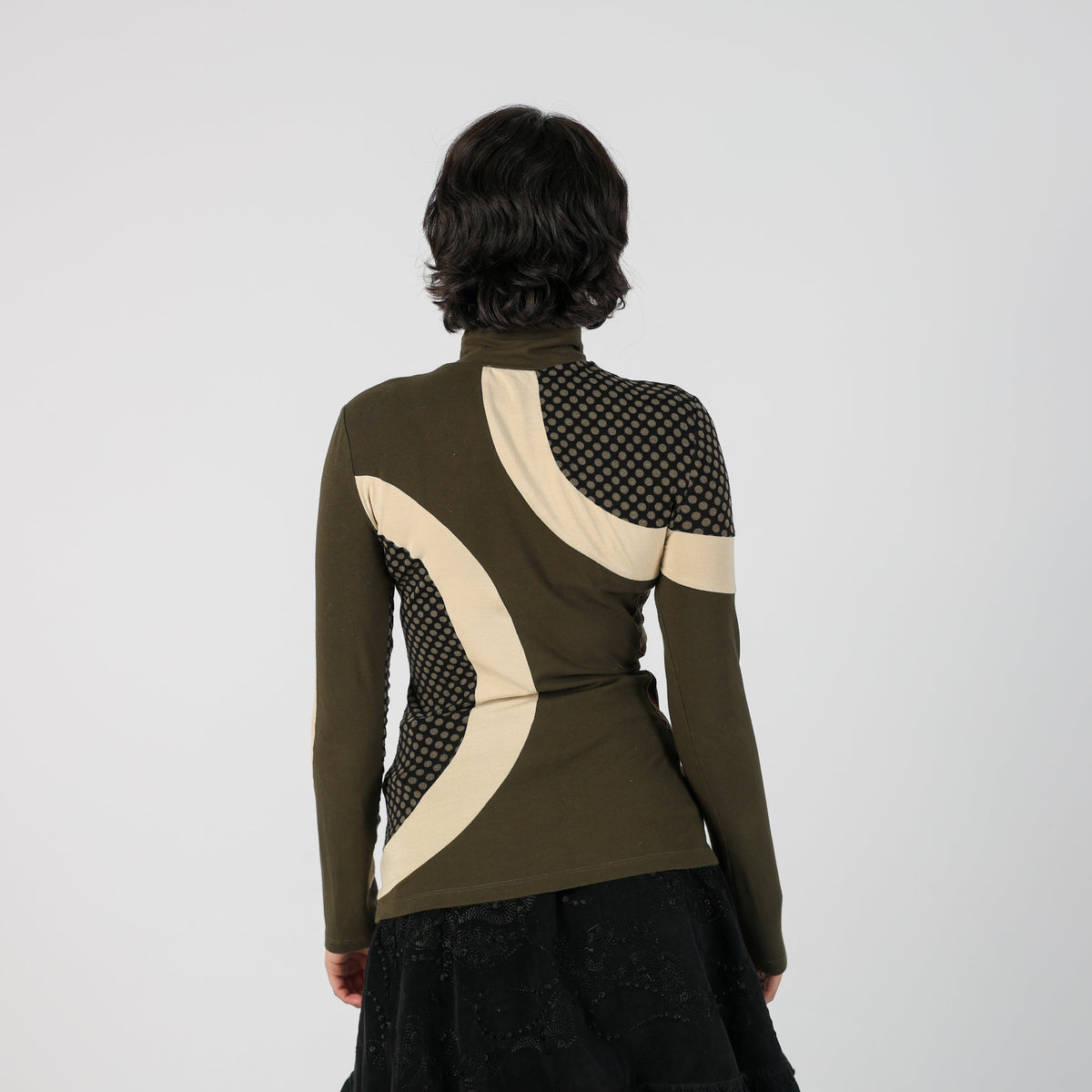 Dark Green Y2K PianuraStudio Long Sleeve Top (S)