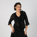 Black Y2K Lace Top (M)
