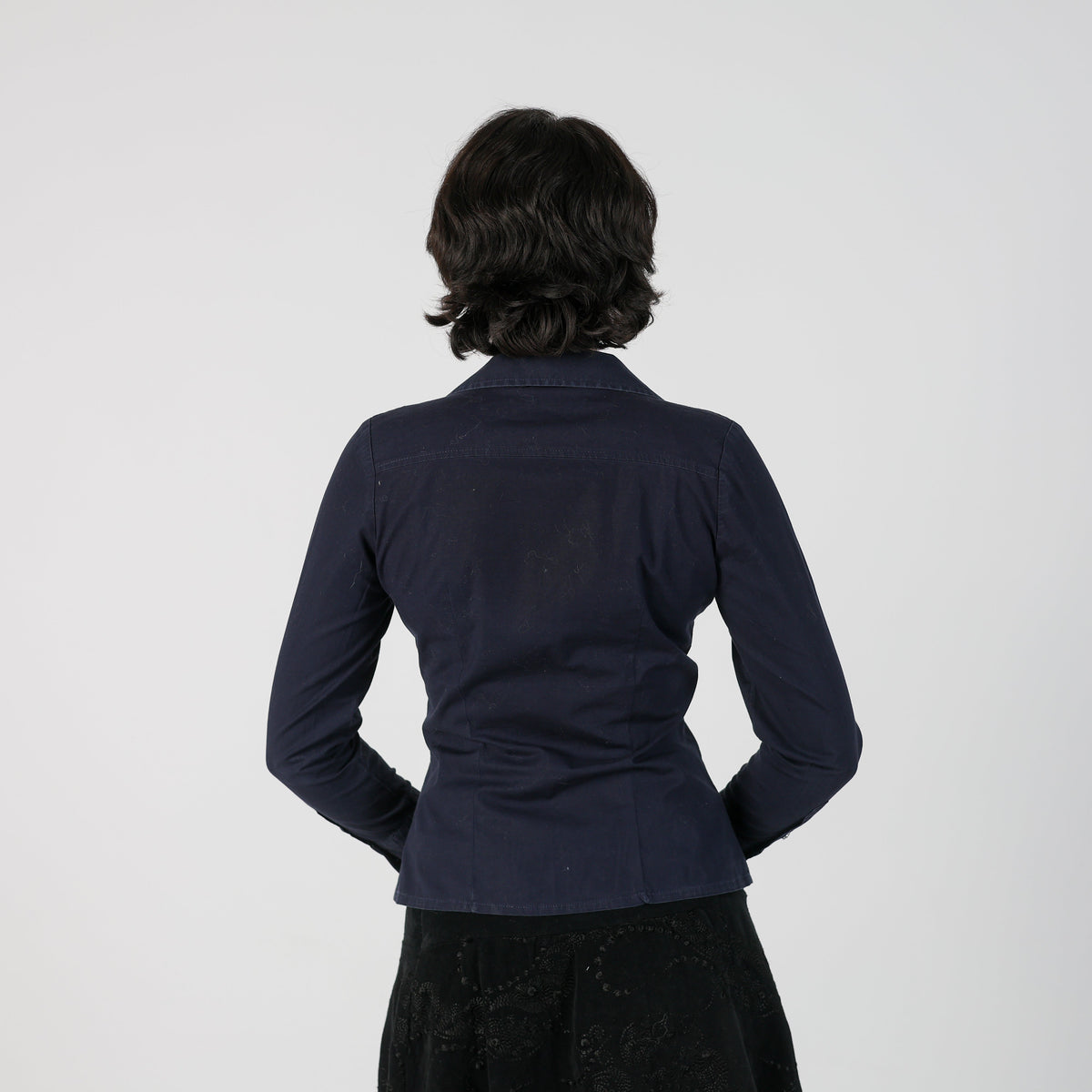 Navy Blue Y2K Pepe Jeans Blouse (S)