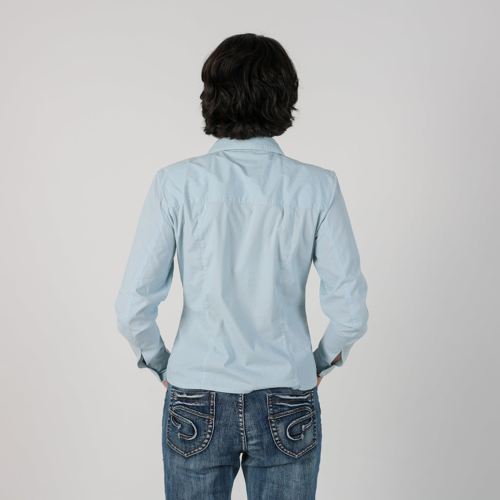 Light Blue Y2K Fila Shirt (M)