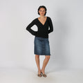 Blue Y2K Sisley Denim Midi Skirt (M)