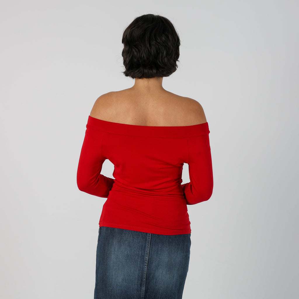 Red Y2K Long Sleeve Top (S)