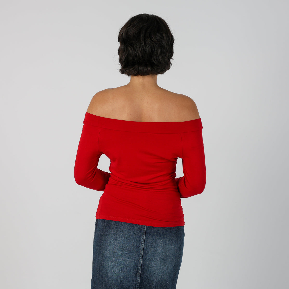 Red Y2K Long Sleeve Top (S)