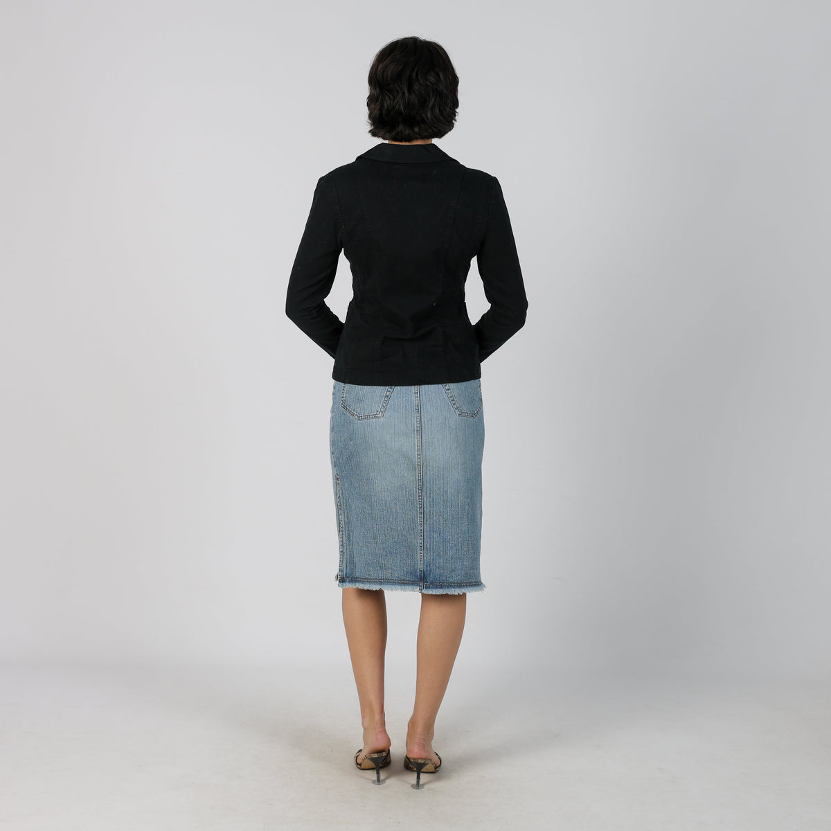 Blue Y2K Kookai Denim Midi Skirt (S)
