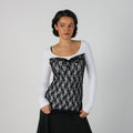 White Y2K Made in Italy Long Sleeve Top Bambolina (S)