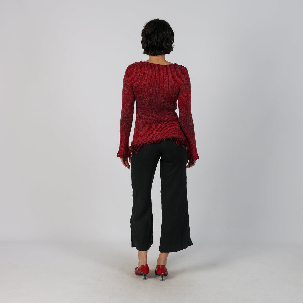 Black Y2K Sisley Linen Trousers (S)