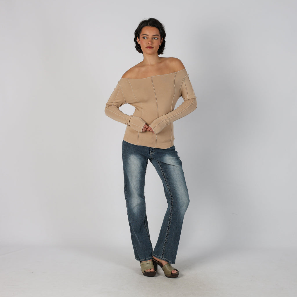 Blue Y2K Angels Bootcut Jeans (M)