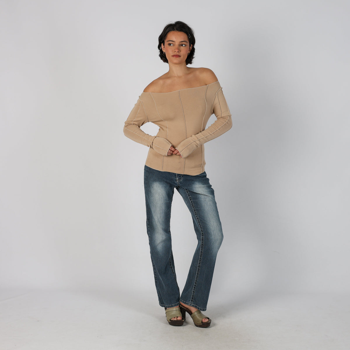 Blue Y2K Angels Bootcut Jeans (M)
