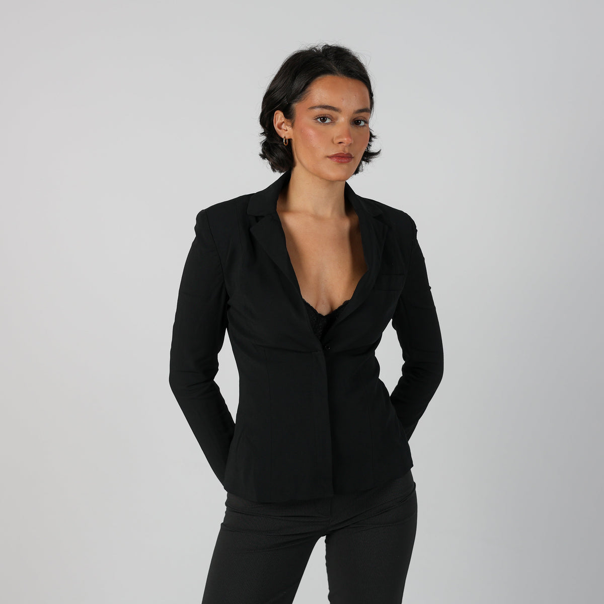 Black Y2K Patrizia Pepe Blazer (M)
