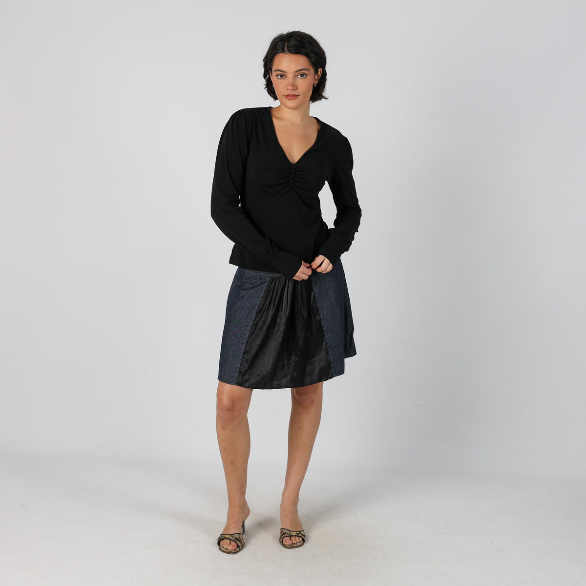 Blue Y2K Max&Co. Woven Midi Dress (S)