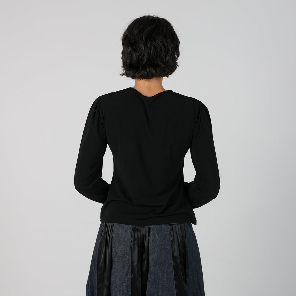 Black Y2K Niama Long Sleeve Top (S)